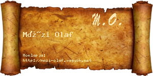 Mázi Olaf névjegykártya